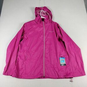 Columbia Jacket Womens 1X Waterproof Switchback III Hooded Outdoor‎ Rain Coat